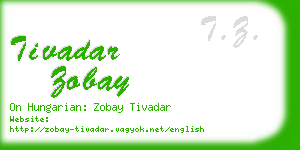 tivadar zobay business card